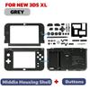 For NEW 3DS XL Replacement Case Housing Shell Kit, ABXY Full Set Buttons And Middle Frame Faceplate For NEW 3DS LL XL