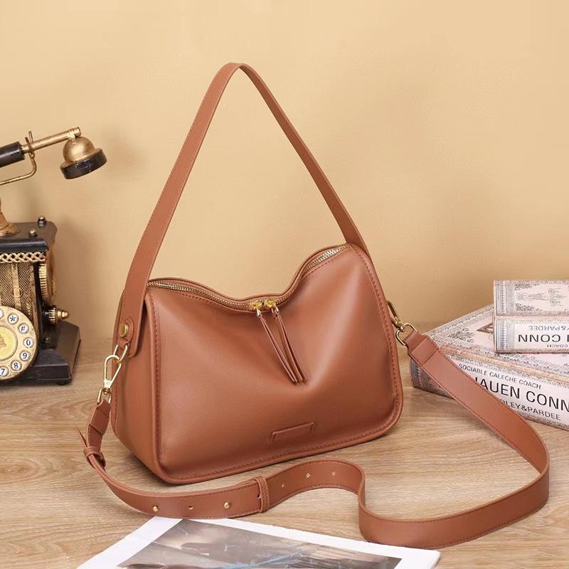 Genuine Leather Bag for Women 2025 New Versatile Summer Large Capacity Crossbody Bag Women's Bag Versatile Casual Soft Leather Shoulder Bag