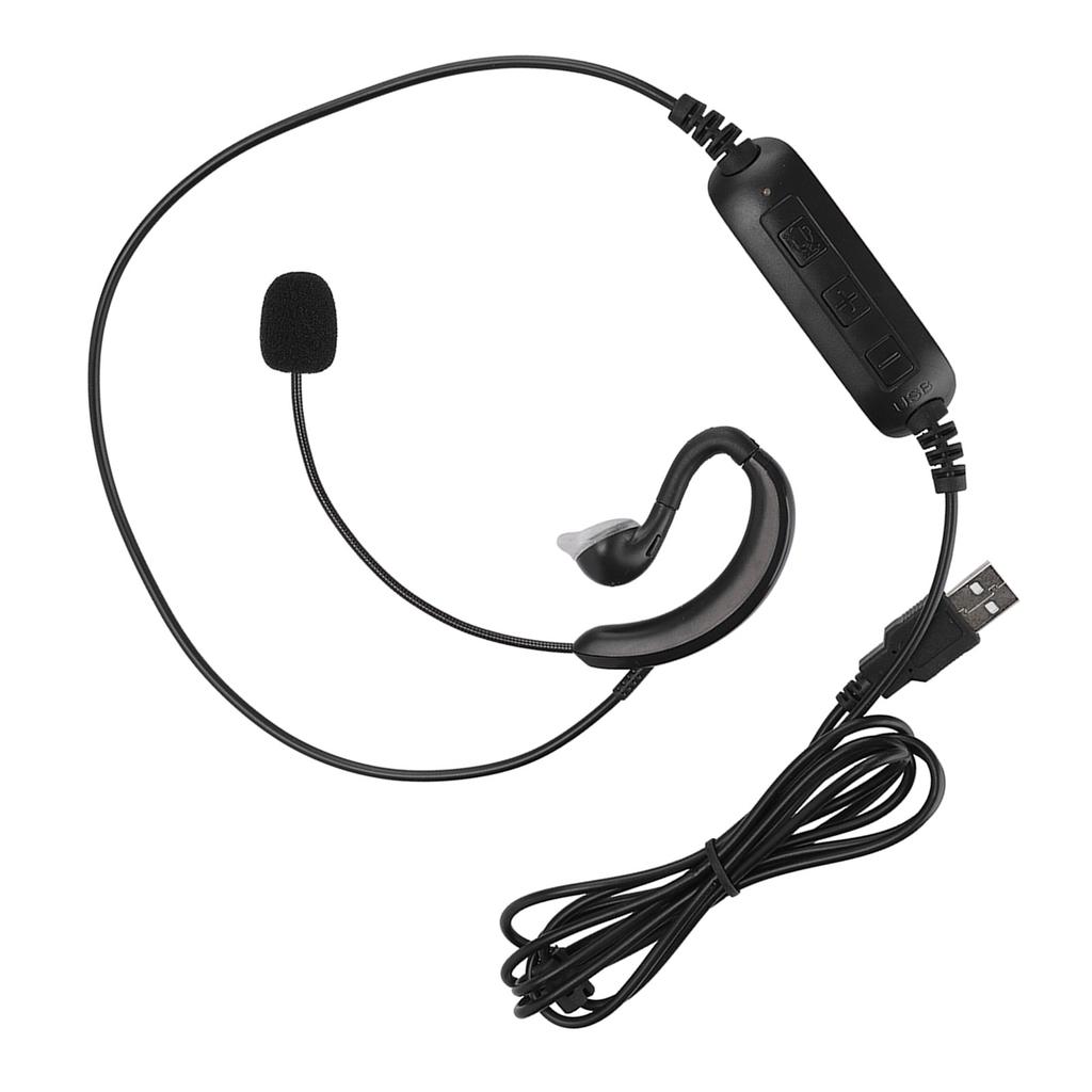 Ear Hook Headset USB Headphone Computer Notebook Accessory for Skype QQ MSN