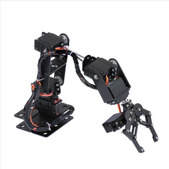 Enhanced 6DOF Robotic Arm Education Kit - Multi-Freedom Servo Grabber