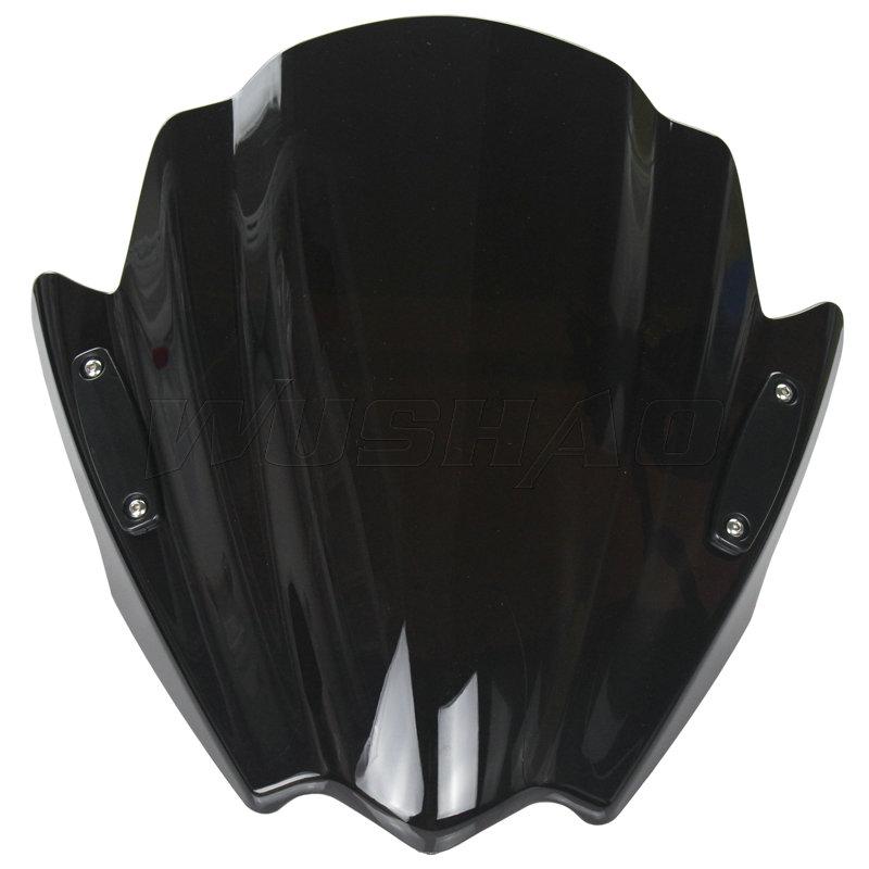 Motorcycle Street Bike Windshield WindScreen For 2008-2014 2015 Honda CB1000R CB300F CB500F CB500X 08 09 10 11 12 13 14 15 Black