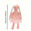 1pc Cute Bunny Plush Toy, Soft Polyester Non-Woven Fabric, Lightweight Stuffed Animal Toys, Children Easter Gift