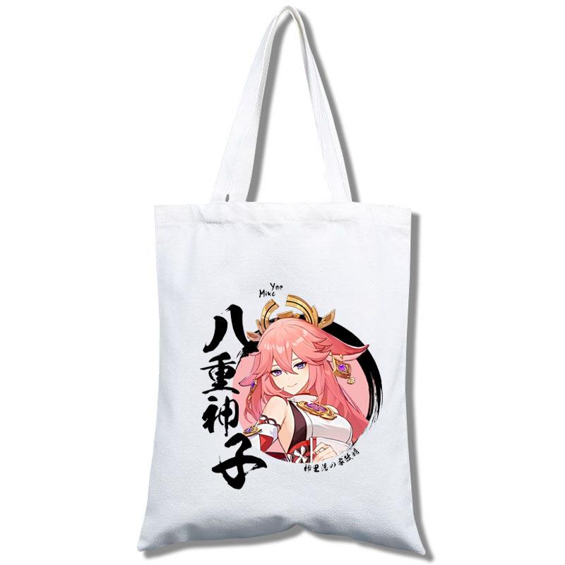 Anime Genshin Impact Canvas Bag Tote Bag