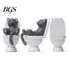Figurine Funny Cat Spiritual Consolation PVC Vivid Animal Miniature Appearance Toilet Series Statue Party Supplies Garden