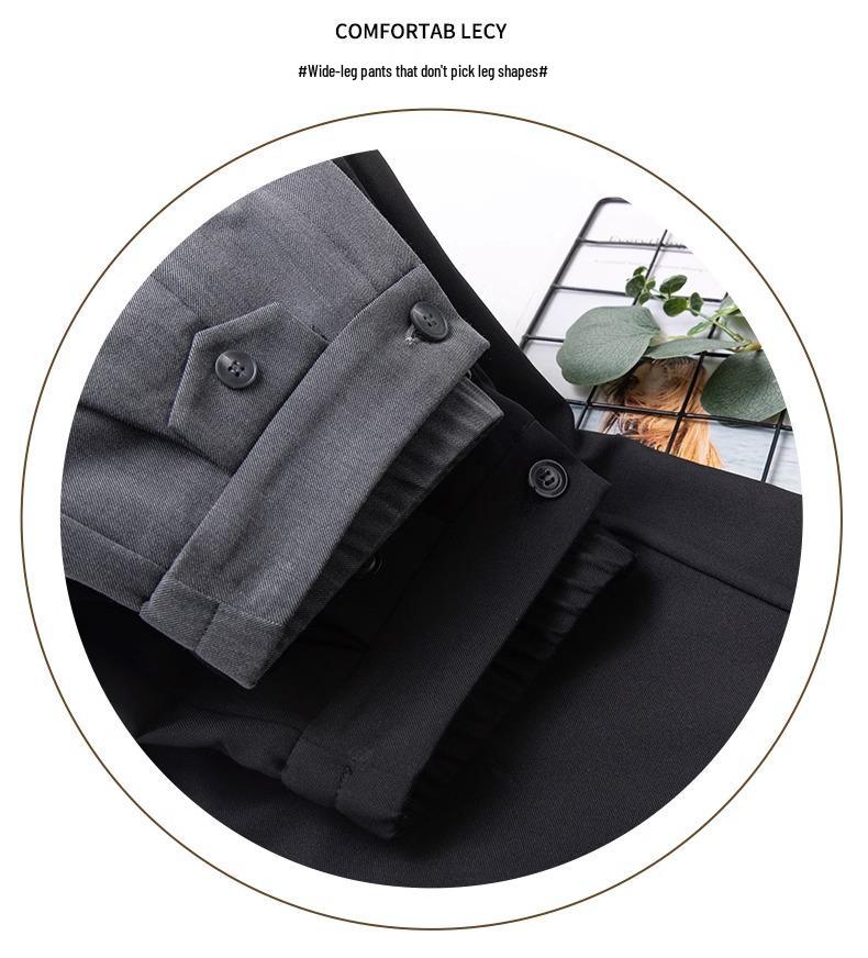 Women's High-Waisted Wide-Leg Pants - Slimming, Loose, Casual Straight-Leg Trousers for Spring/Summer/Autumn 2025