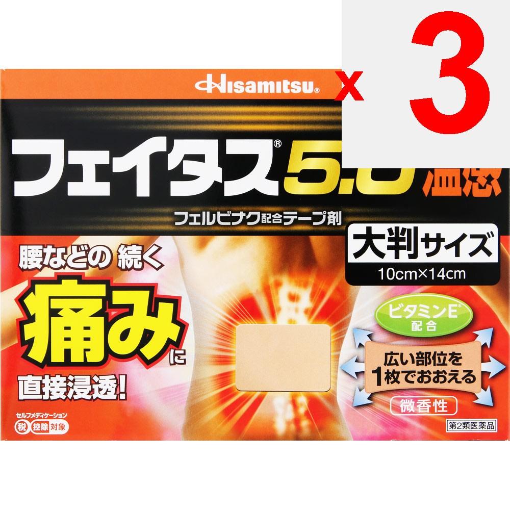 Hisamitsu Pharmaceutical Fitas 5.0 Warm Sensation Large Size 20 sheets Plasta (Warming) Paste Indications: Joint pain, muscle pain, lower back pain, t