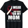 I Wear Burgundy Ivory For My Mom Oral Head Neck Cancer T Shirt