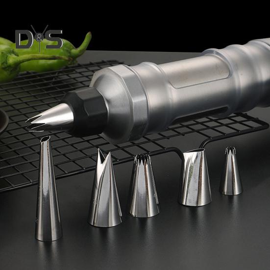 13 ks sada na zdobení dortů z nerezové oceli, stroj na výrobu sušenek, lis na sušenky, opakovaně použitelná sada na zdobení polevy na dorty a muffiny.