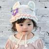 Handmade Knitted Wool Baby Hat for Girls - Cute, Stylish, Warm, with Ear Protection