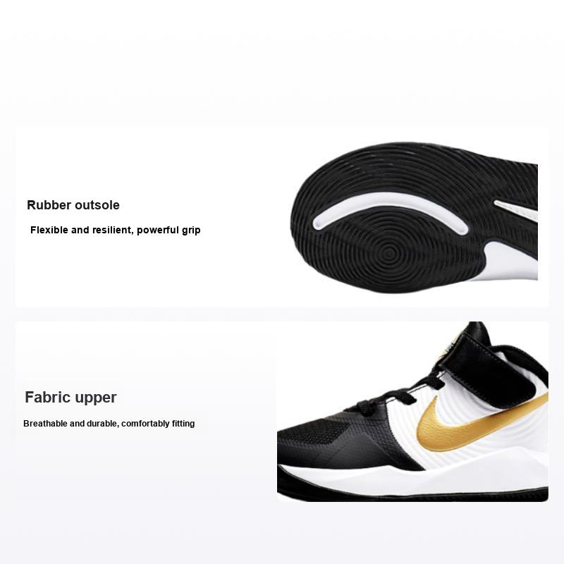 Детские кроссовки Nike Team Hustle D9 PS Black Metallic Gold AQ4225-004 28