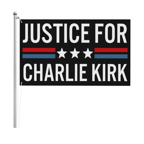 RIP Charlie Kirk Flag A True Patriotic Commemorative Flag 3×5FT Outdoor Double Sided Banner for Garden Patio Balcony Fence Decor