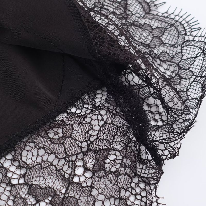 Kaslead New Arrival Women's Clothing Fashion Style Fashion Lace Silk Satin Texture Midi Dress 4391538