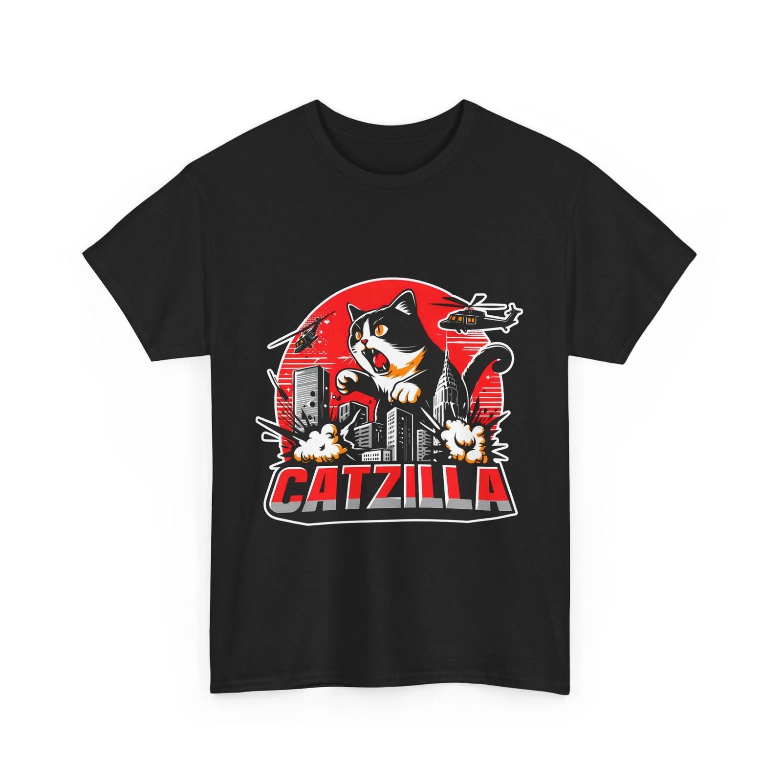 Catzilla T-Shirt | Funny Cat Monster Shirt | Crazy Cat Shirt S