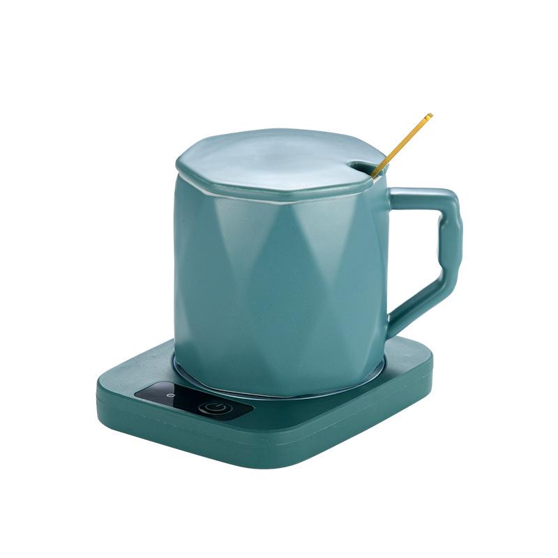 USB-Powered Ceramic Heated Coaster for Constant 55°C Warmth - Ideal Gift