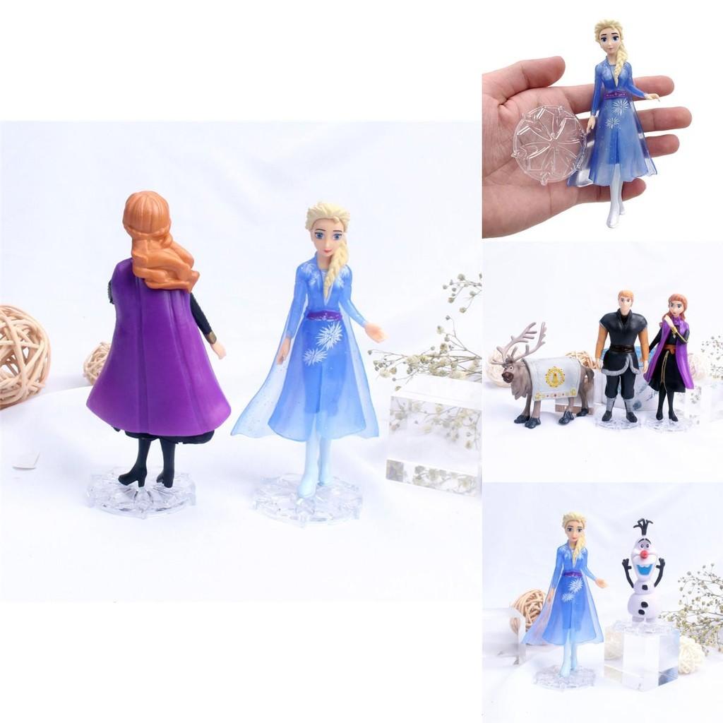 Enchanting 5pcs Snow Queen Anna Elsa Frozen 2 Olaf Sven Kristoff Action Figures Set
