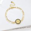 Fashion Men Women Religious Figure Adjustable Bracelet High-Quality Party Gold-Plated Zircon Jewelry for Daily Wear