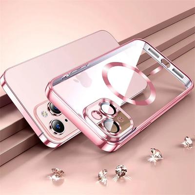 Luxusní pouzdro Magsafe s bezdrátovým nabíjením pro iPhone 15 Pro pouzdro pro iPhone 14 Plus 13 12 11 Pro Max Xs Max pouzdro Měkký silikonový obal