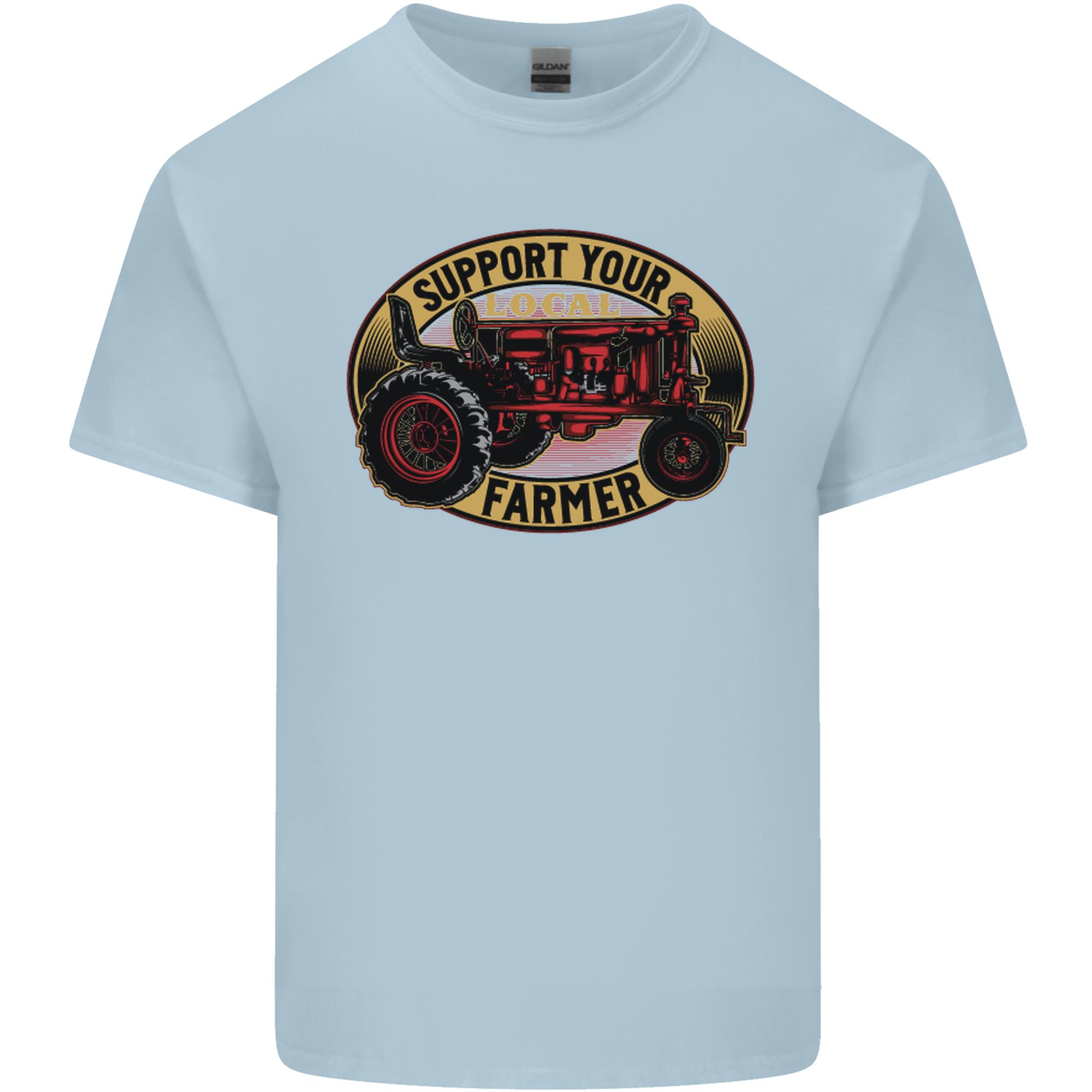 Farming Support Your Local Farmer Unisexs Light Cotton TShirt S