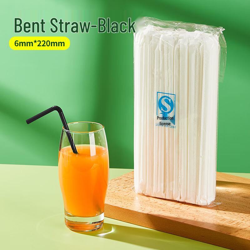 DYMAYKI Individually Wrapped Bendable Plastic Straws, 1000 pcs