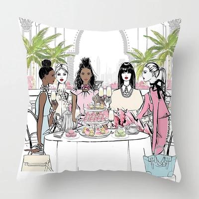 Nordic Fashion Ladies Pillowcase Home Decoration Living Room Sofa Cushion Cover Cushion Cover Bed Decoration Pillow Set