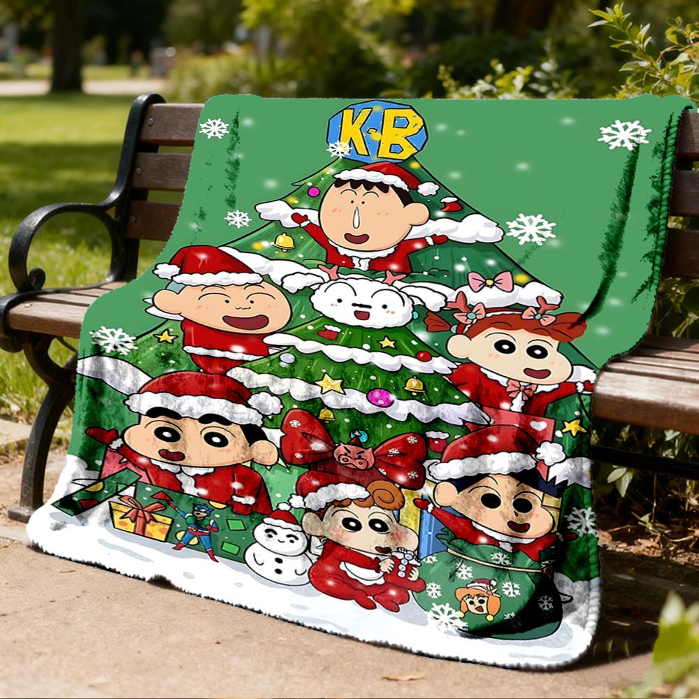 1 Stück Weihnachten, Stitch Outdoor Personalisierte Flanelldecke, Weich, Leicht Personalisierte Flanelldecke, Digitaldruck,
