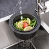 1pc Black Swan Stainless Steel Sink Strainer Basket, Modern Metal Faucet Hanging Corner Filter for Kitchen Waste, Durable Sink Organizer