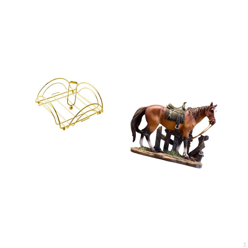 Weighted Arm Napkin Dispenser And Horse Statue Resin Sculpture Ornament for Table Storage Home Decor