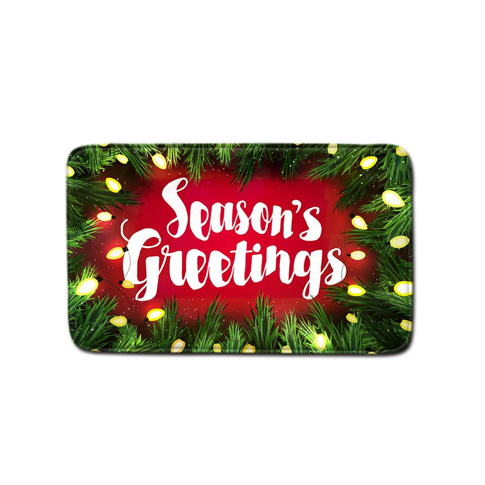 Christmas Household Bathroom Shower Curtain Four-Piece Bathroom Non-Slip Door Mat Bedroom Living Room Floor Mat Carpet