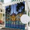 Terrassen Vorhänge Outdoor Wasserdicht Thermisch Isoliert Vorhang Gartentür Pool Hütte Pavillon Laube Pergola Vorhänge Lichtblockierend Hergestellt Aus Polyester