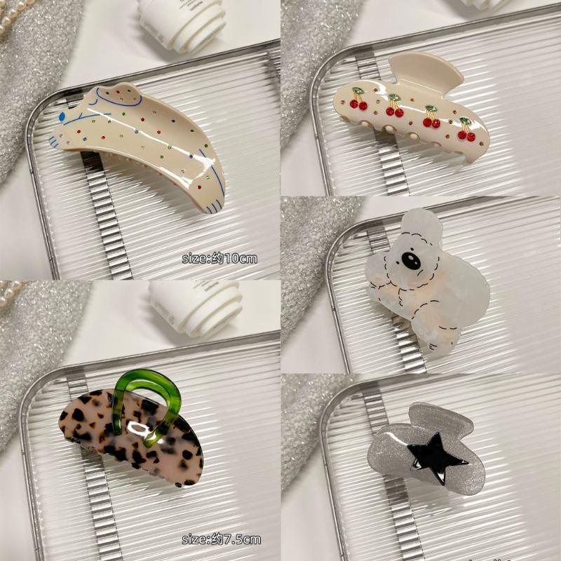 Trendy Acetate Hair Clip Strong Clasp For Long Hair Smooth Clip Lightweight Everyday Use
