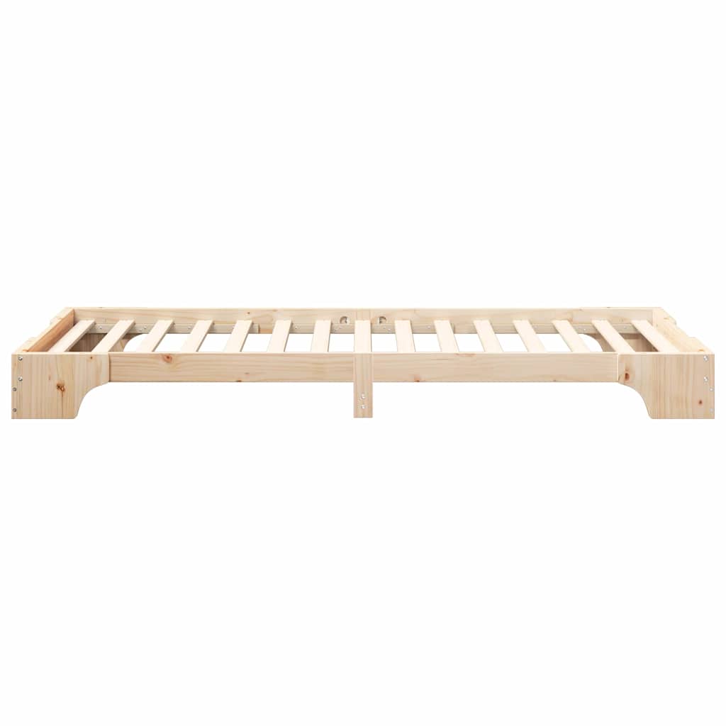 Bed Frame Brown 80 x 210 cm Solid Pine Wood