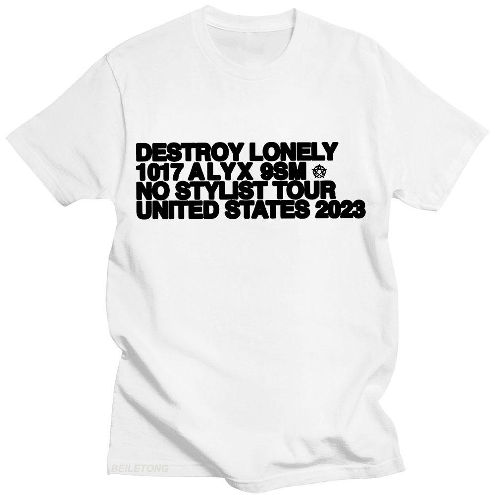 

1017 Alyx 9sm No Stylist Tour Сполучені Штати 2023 Футболка Destroy Lonely Хіп-хоп Футболка З коротким рукавом Готична Футболка Унісекс Топи M