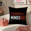 TV series psychological CCriminal mminds Cushion Cover Pillowcase Short Plush Invisible zipper Room Sofa Cushion Cover