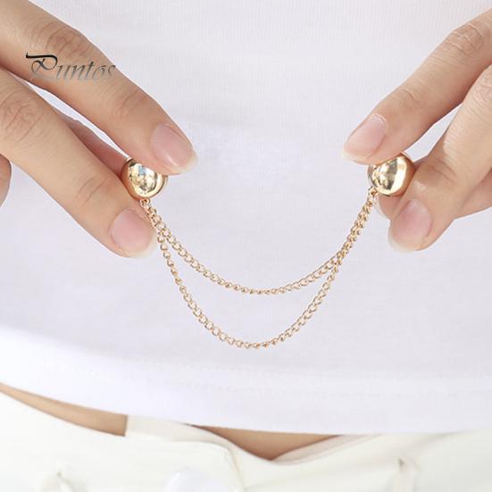 2 Stück Multifunktions-Magnet-Kleiderclip mit Kette, Mehrzweck-Clip aus Metall ohne Stift, Magnetstift zur Befestigung von Kleidung, Schals, Hosenbeinen und Manschetten