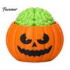 3D Printed Novelty Gift Halloween Pumpkin Stress Relief Toy, Sensory Fidget Realistic PLA Material Toy Soft Rebound Brain Shape Squeeze for