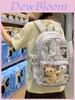 Star Pattern Nylon School Backpack With Padded Straps For Students