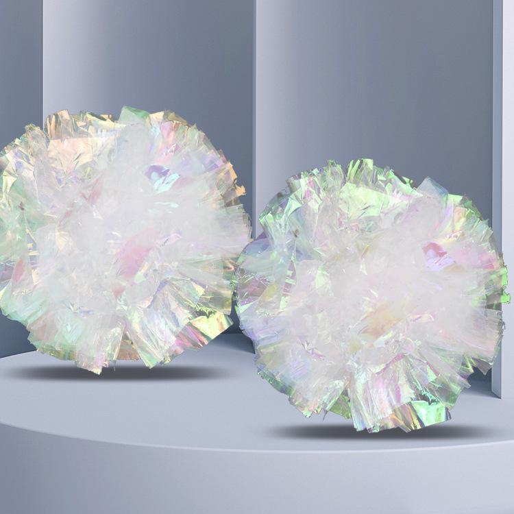 Iridescent Crinkle Ball Self-Entertainment Toy for Cats - Colorful Foil Pet Teaser