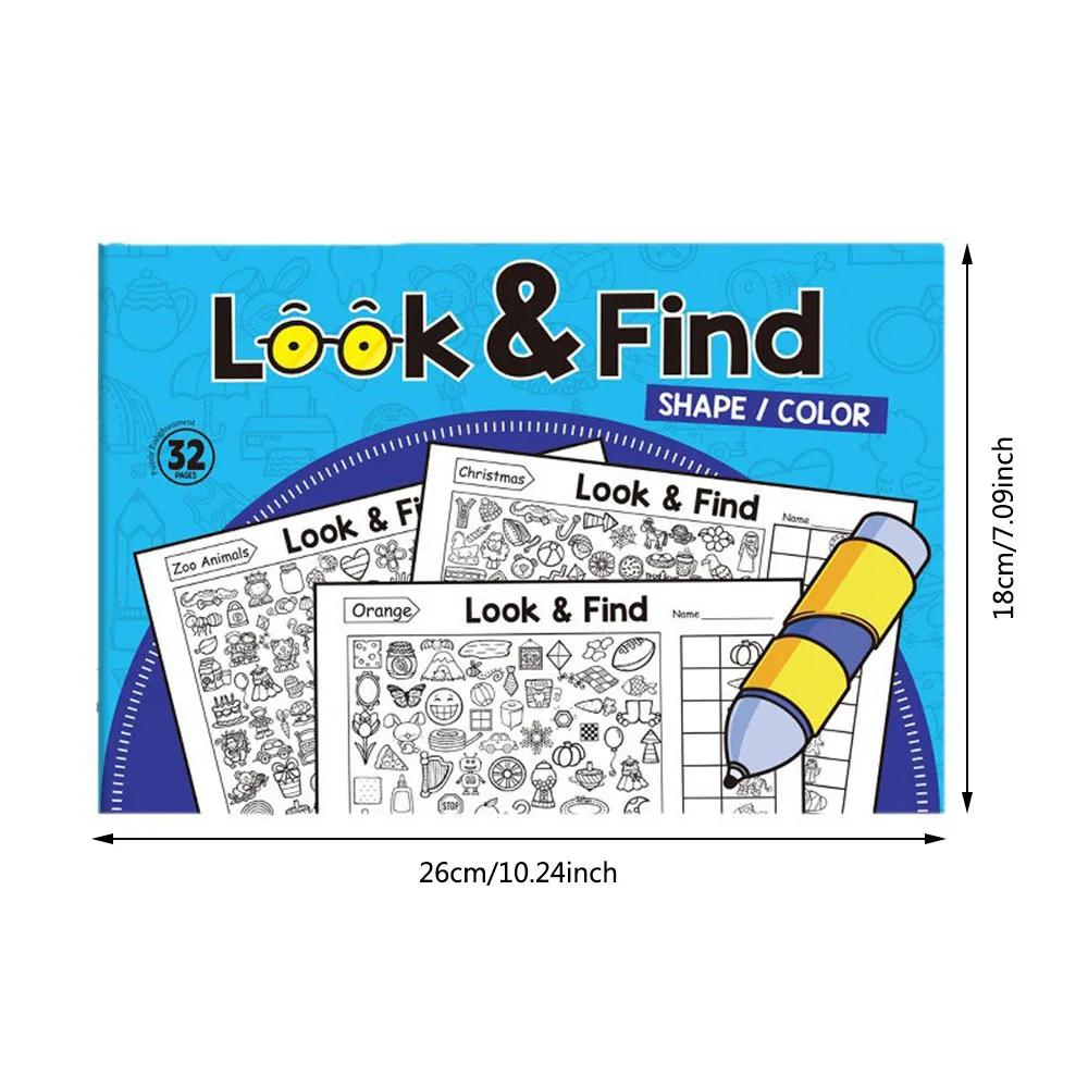 

1 Book Kid S Search For Items Game, Enhance Visual Perception, Fun Coloring Book Focus And Attention, Handwriting Exercise Book