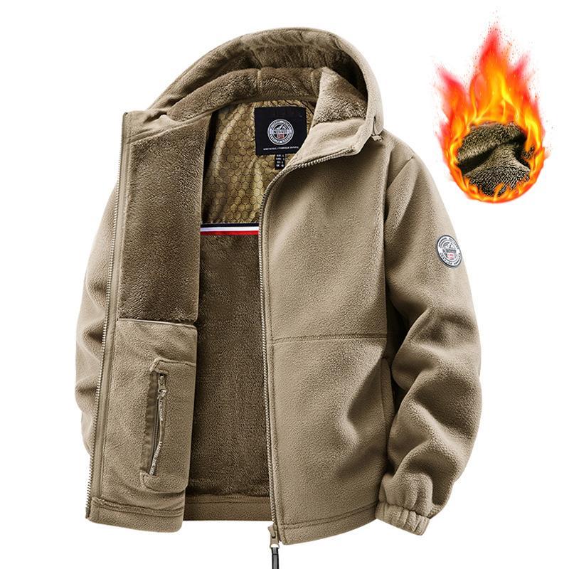 Übergroße Herrenjacke, Fleecejacke, Sportlich und warm