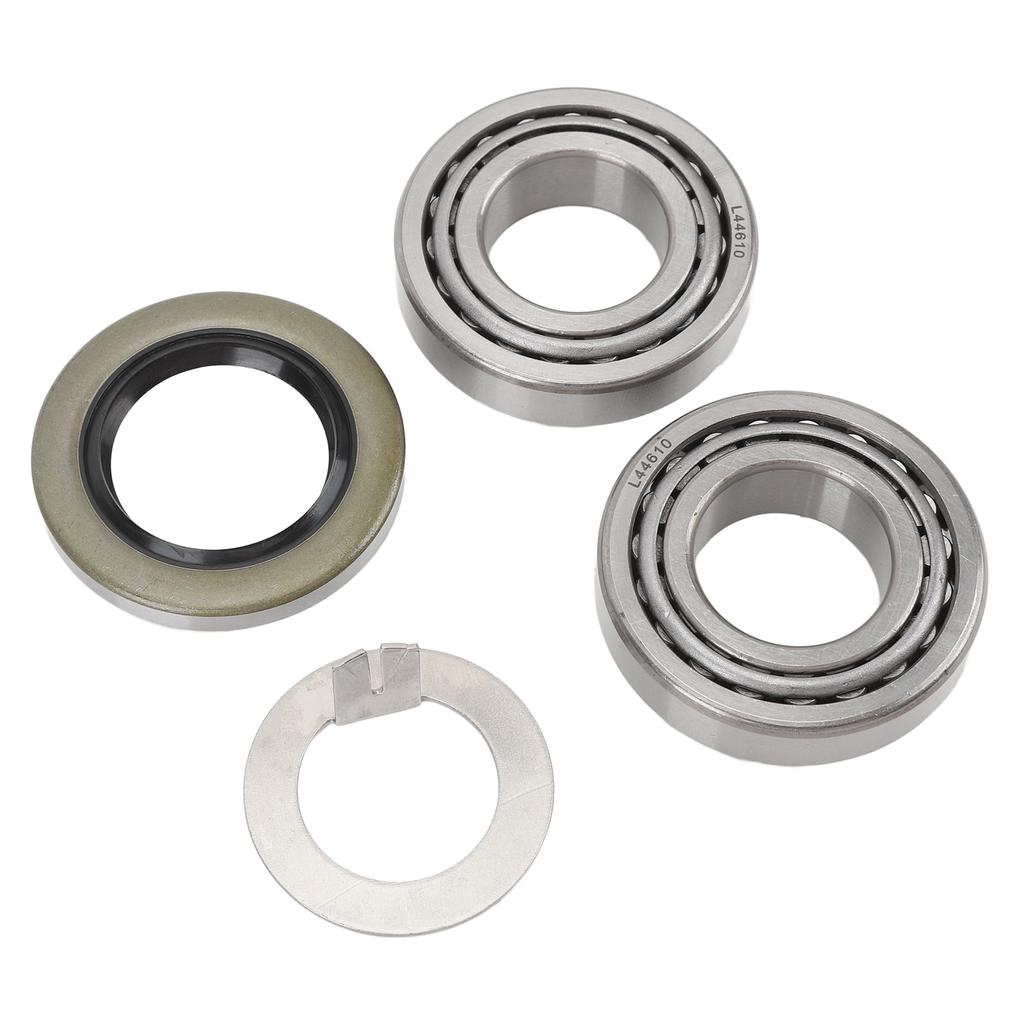4 Pcs Trailer Wheel Hub Bearings Kit Steel Alloy L44643 Inner Outer Bearings with Outer Ring Grease