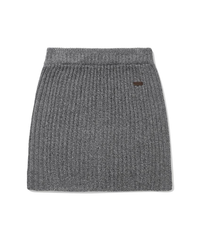 Covernat Woman Knit Mini Skirt Charcoal