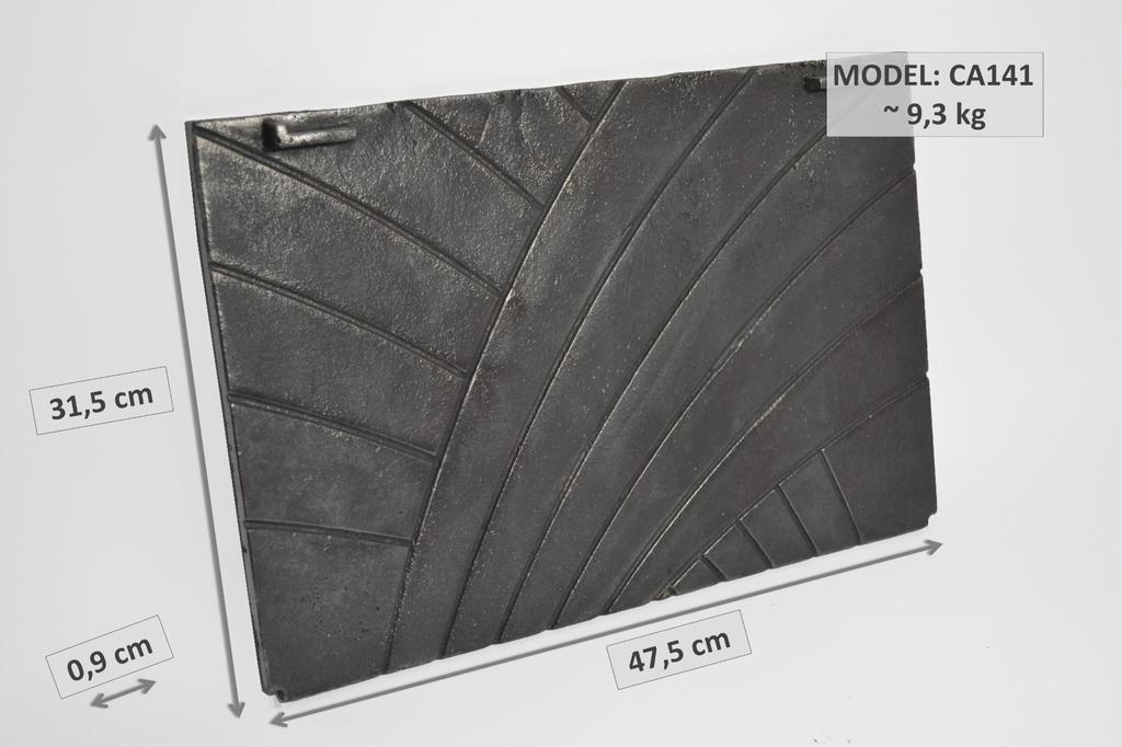 Ca141 - 47,5 X 31,5 Cm - Placa de Hierro Fundido para Chimenea