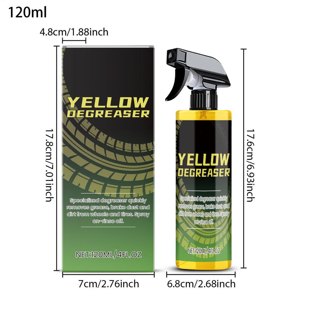 Tire Cleaner Spray 120ml Tire Cleaning Spray Wheel Gloss Restoration For Outdoor Garage Car Truck SUV Sedan Vehicle Automotive