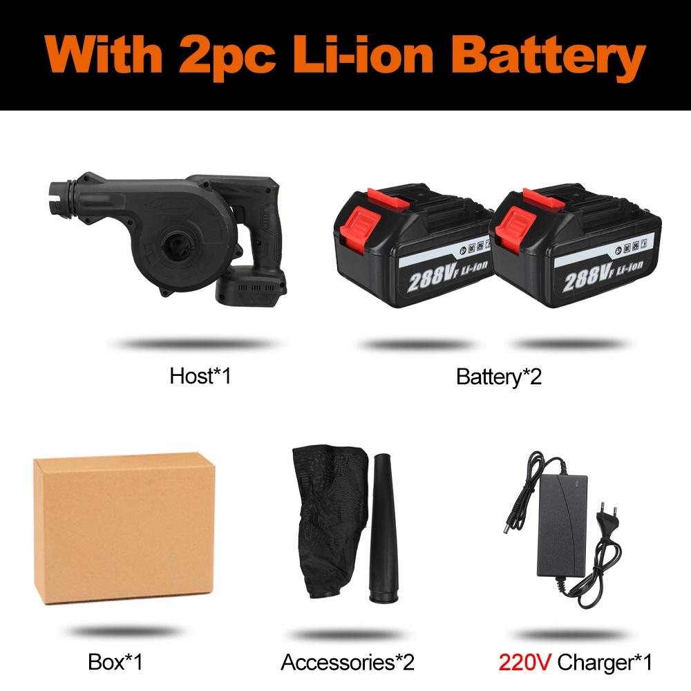 880W 2-In-1 18.9x8.3in Blowing and Suction Leaf Dust Collector Cordless Electric Air Blower Vacuum Cleannig Blower