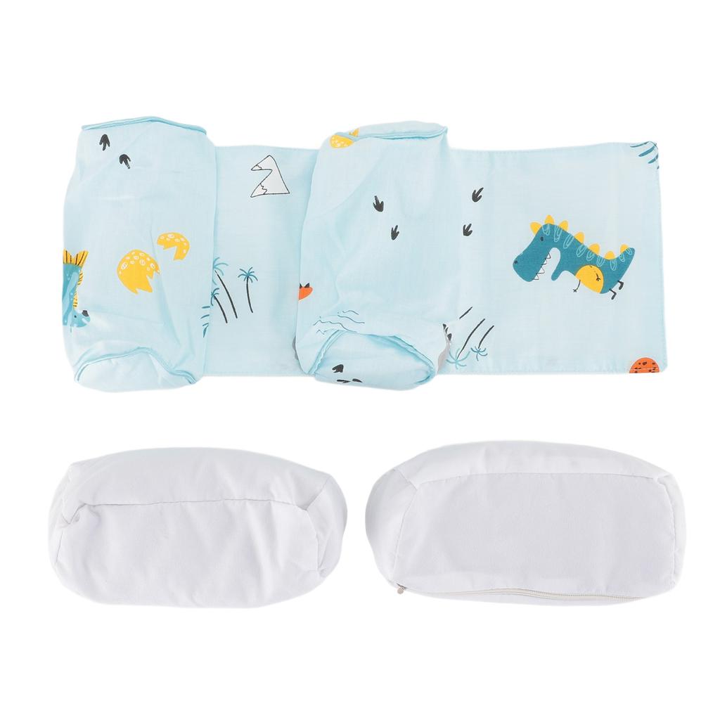 Adjustable Baby Head Support Pillow with Buckwheat Filling Prevent Flat Head Soft Breathable Newborn