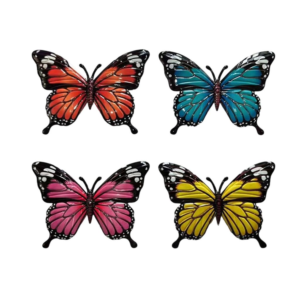 Metal Butterfly Wall Decoration, Colorful Butterfly Wall Decoration Hanging In The Courtyard, Outdoor Decorations For Gifting To Friends And Family