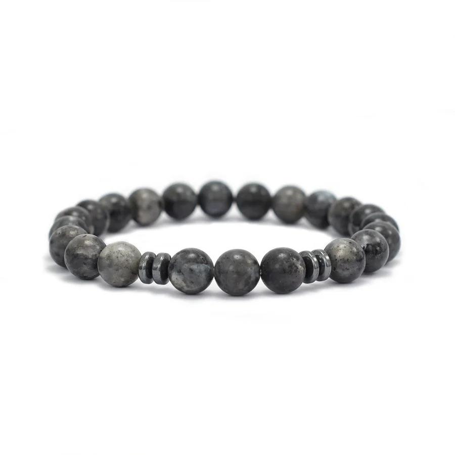 New Men Gift Handmade Tiger Eyes Lava Hematite Stone Bracelet Men Women 8 Colors Various Size Leisure Versatile Accessories