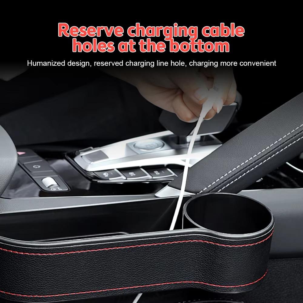 Storage Rack Car Storage Organizer PU Leather Car Cup Holder Car Seat Gap Storage Box  Universal