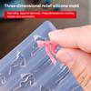 1 Stück Silikon Schleife Nagelkunstform Rosenblüten-Strauß-Stil Hochtransparent 3D-Nageldekorationen Nagelanhänger DIY Maniküreform