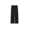 Fw22 Solid Low Waist Straight Leg Jeans Men Jeans Black WD-DP3-22-307-M-BK